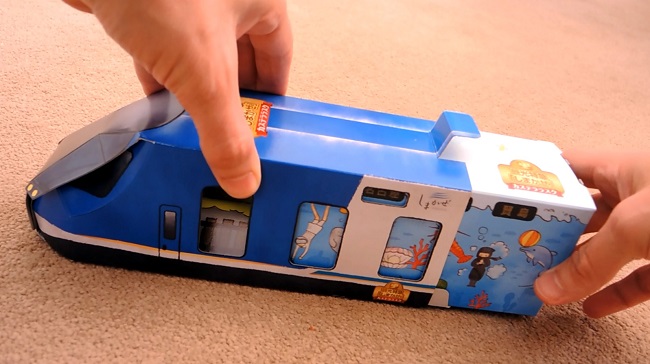 Unboxing Cake in Commemorative Shimakaze Train Packaging