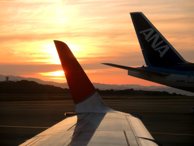 Airplane Tails Sunset The Real japan Rob Dyer