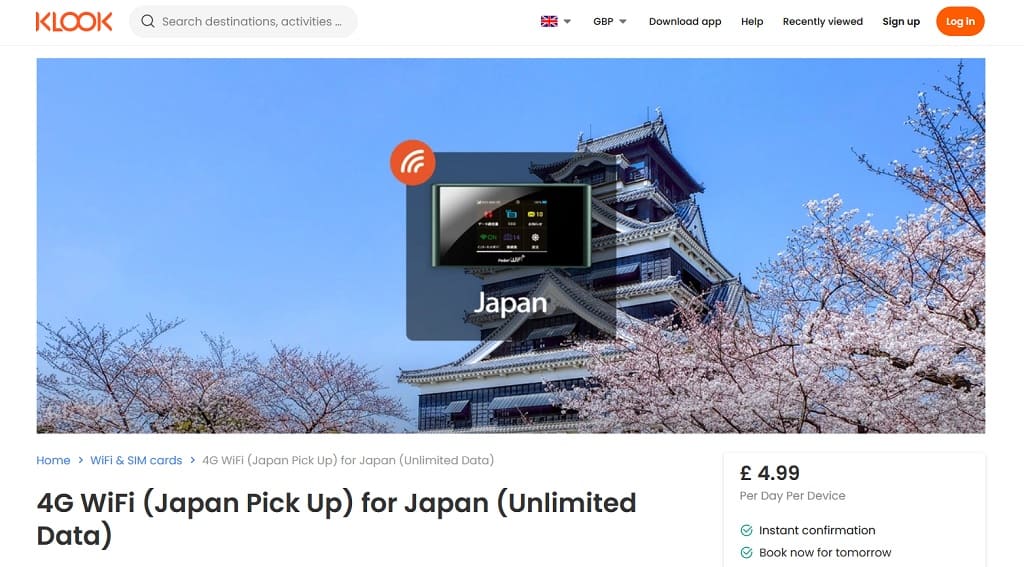 Ninja Wi-Fi Klook site The Real Japan travel resources