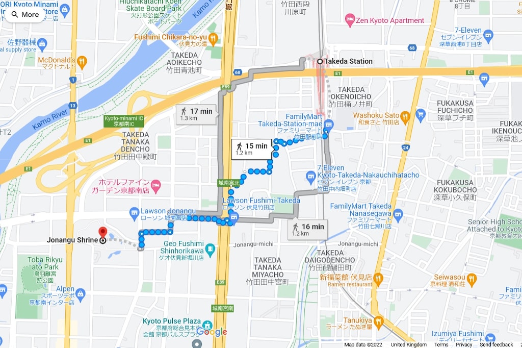 Hidden Kyoto Walks 3 route map The Real Japan