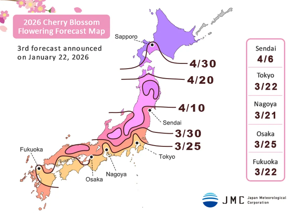 sakura map The Real Japan
