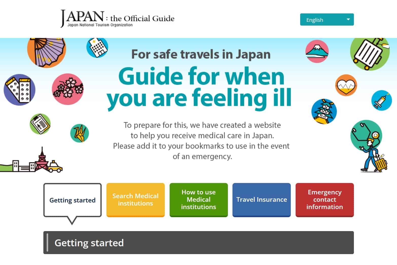 JNTO emergency website featured