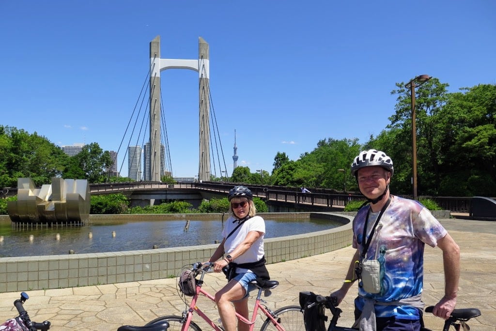 trip to Japan Biking tour Sumida River Tokyo The Real Japan