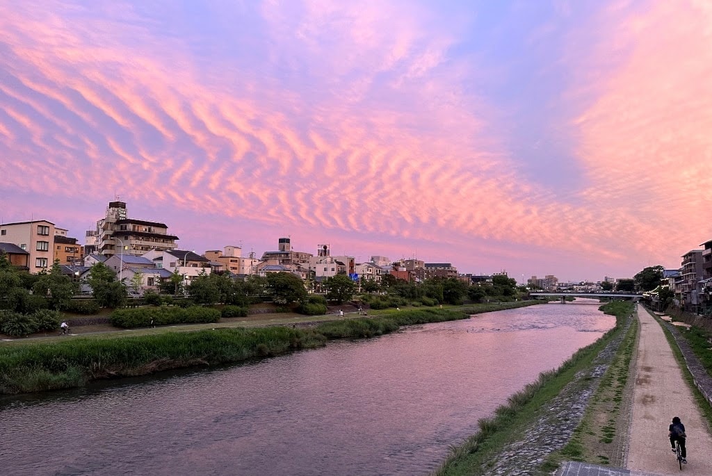 trip to Japan sunset Kamogawa River Kyoto The Real Japan