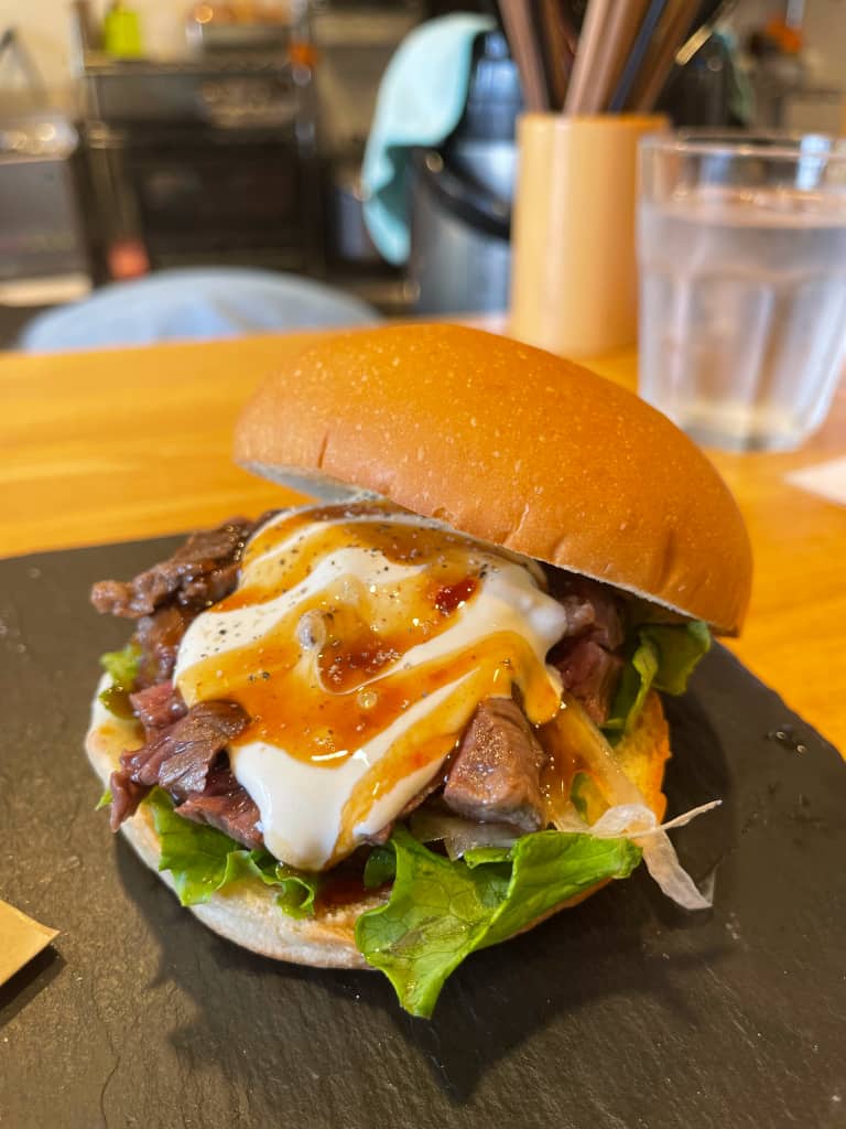 Kushiyaki Kobe beef burger Himeji City Guide