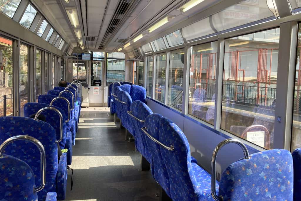 Eizan Railway Panoramic Kirara Train carriage Kyoto city guide The Real Japan