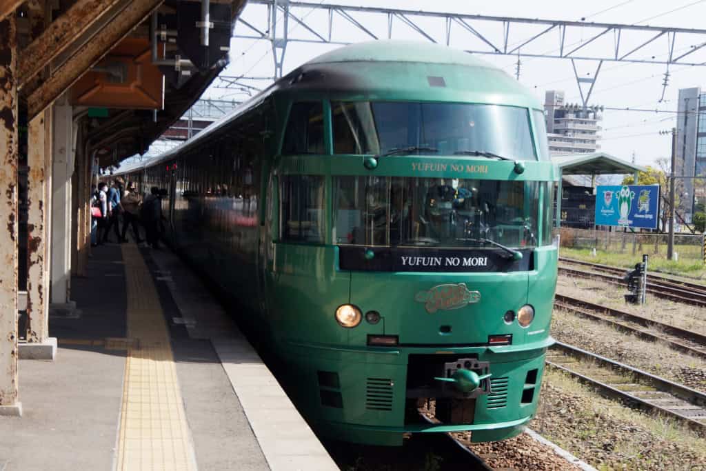 exploring Japan by train JR Kyushu KiHa72 Yufin no Mori Tosu