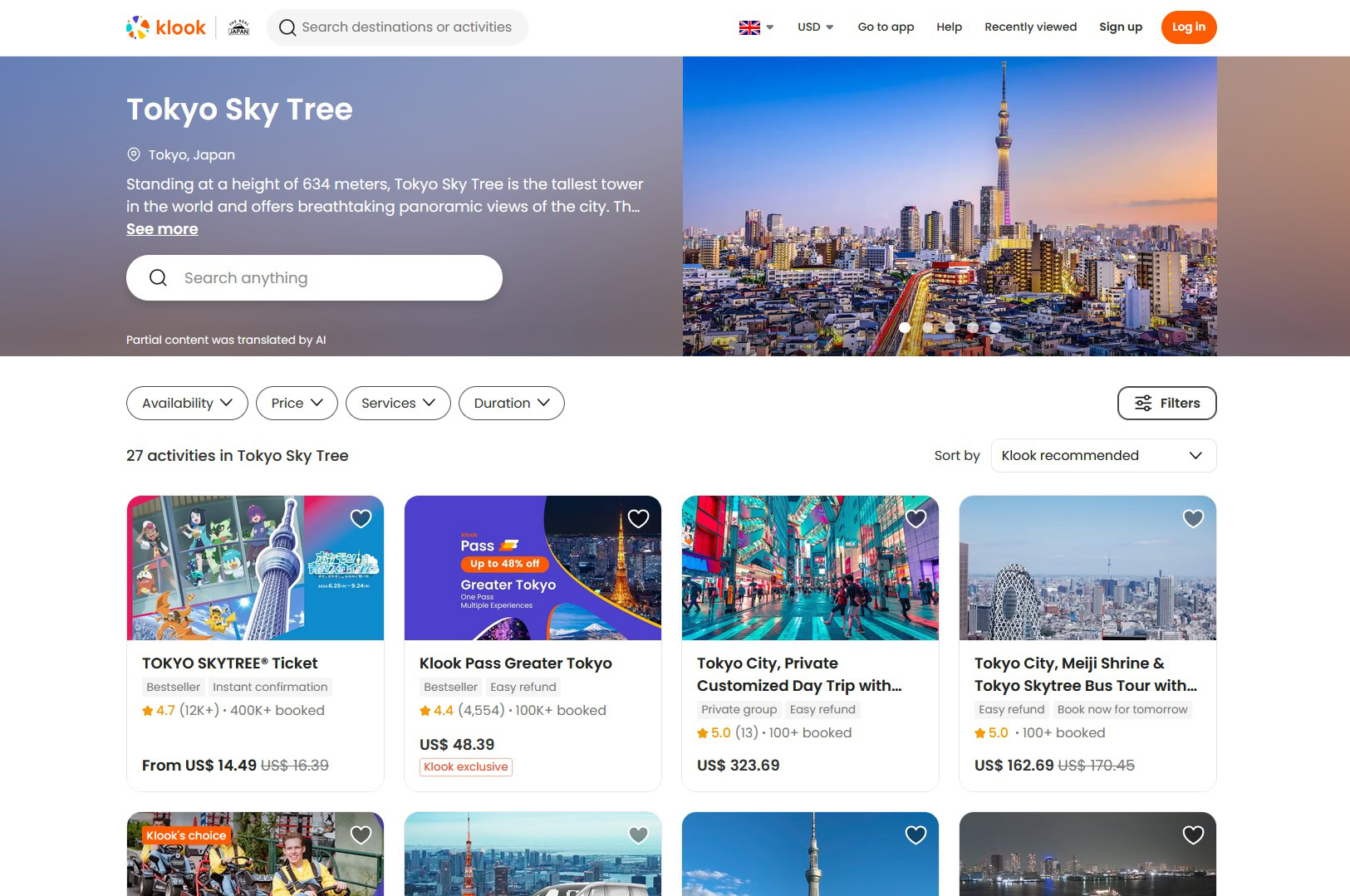 is klook legit Tokyo Skytree