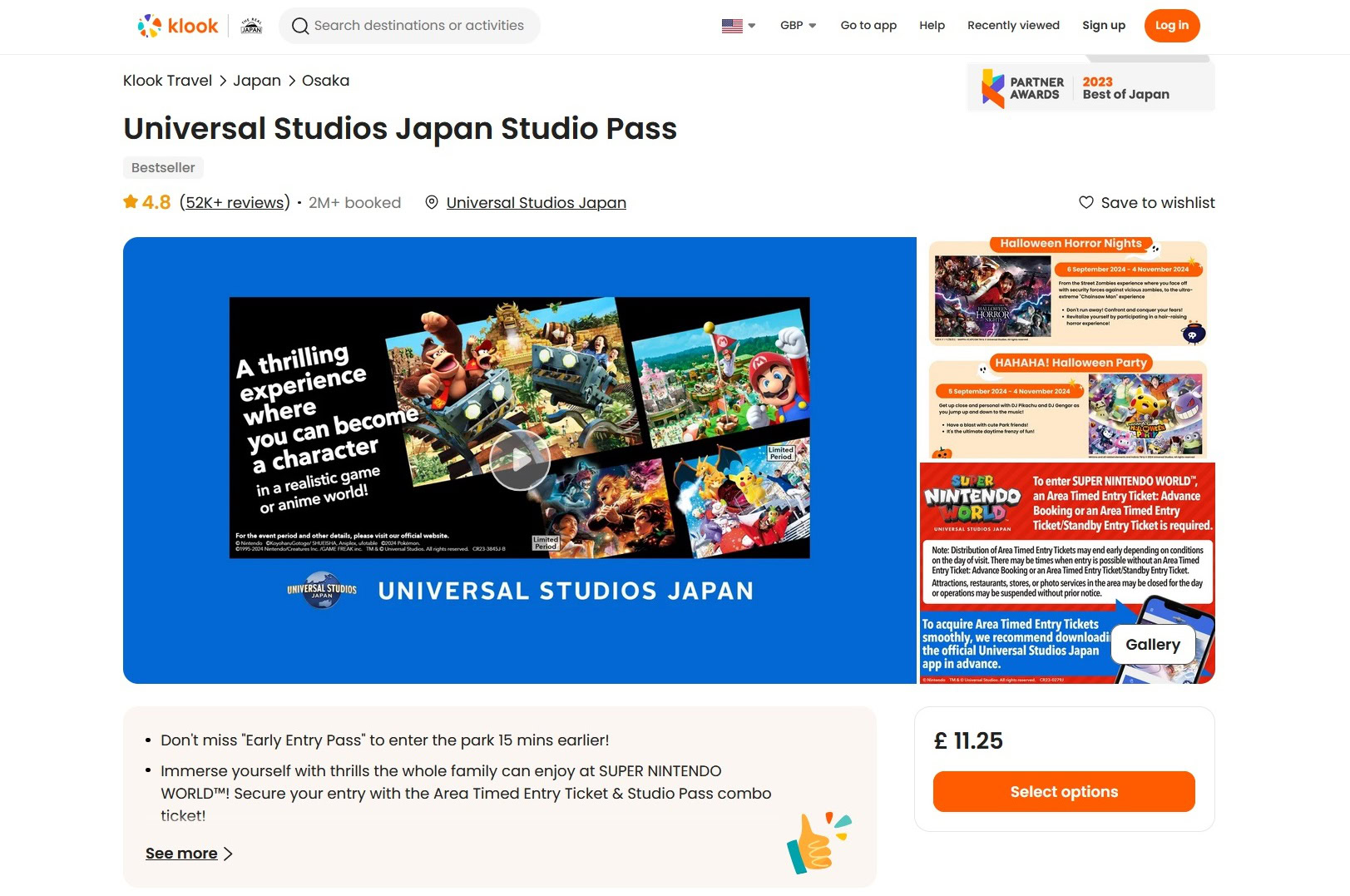 is Klook legit USJ studio pass