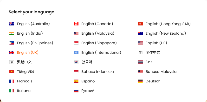 is Klook legit Klook multiple languages list