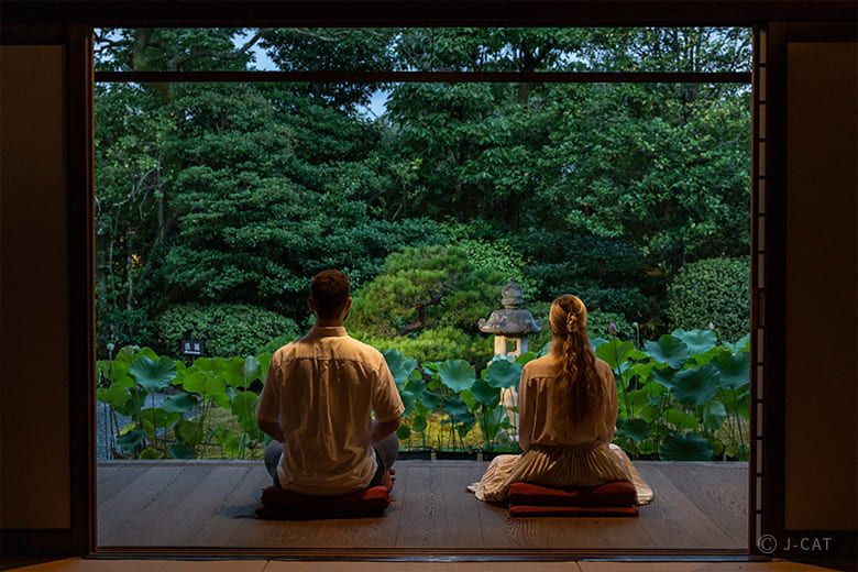 couple zen meditation Myoshin-ji Taizo-in Kyoto