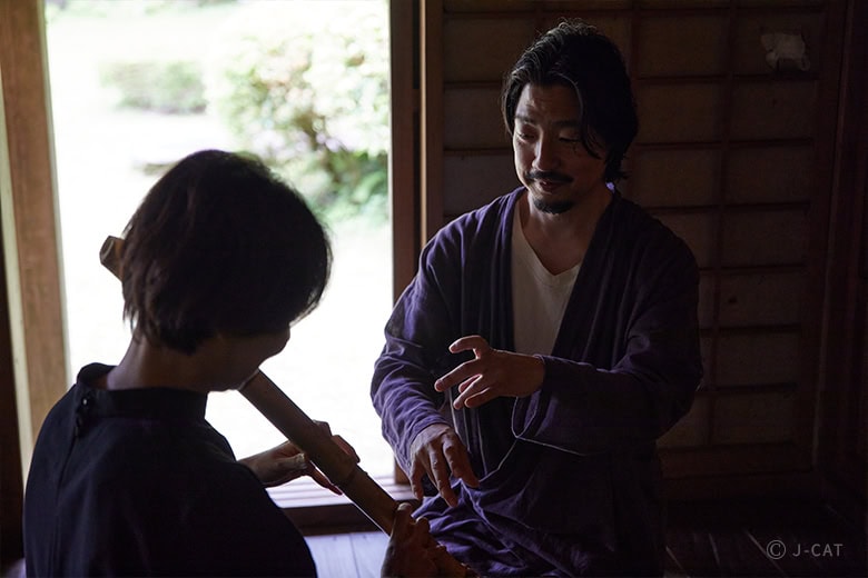playing flute song zen mediation Tokoan Hakone
