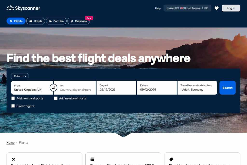 Skyscanner Japan flights deals