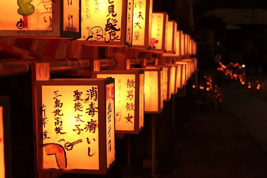 Tokyo to Mt Fuji Mishima Juku-Jikuchi Andon Temple lanterns